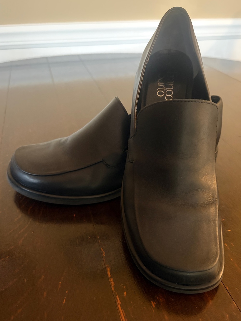 Franco Sarto Womens 8.5 M Bocca FlexLoafer Slip On Leather Block Heel